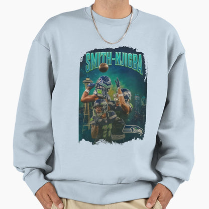Jaxon Smith Njigba Seattle Collage Sweatshirt - Novelty Apparel for Adults - T-Shirt, Sweatshirt, Hoodie