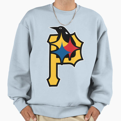 Pittsburgh Fan Sport Teams Mens Grey T-Shirt - Novelty Apparel for Adults - T-Shirt, Sweatshirt, Hoodie