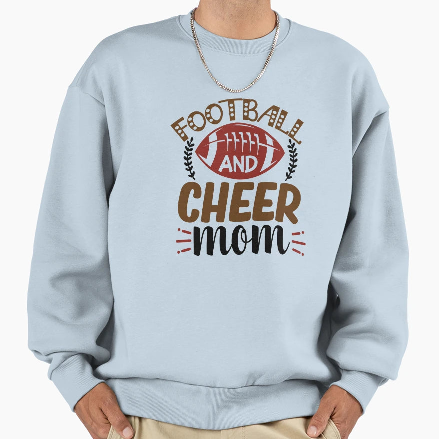 Football And Cheer Mom Home D Cor Sweatshirt - Custom Art Print for Adults - T-Shirt, Sweatshirt, Hoodie