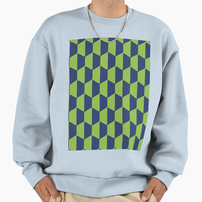 Dual Color Hexagon 04 Royal Blue And Sweatshirt - Novelty Apparel Unisex - T-Shirt, Sweatshirt, Hoodie