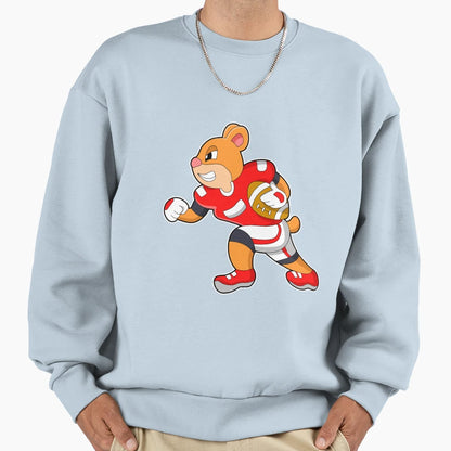 Bear Football Sports Sweatshirt - Minimalist Print Unisex - T-Shirt, Sweatshirt, Hoodie
