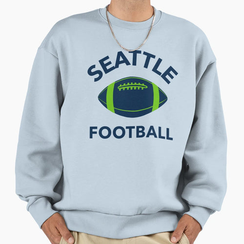 Seattle Football Team Navy Letter Sweatshirt - Aesthetic Graphic Men Women - T-Shirt, Sweatshirt, Hoodie
