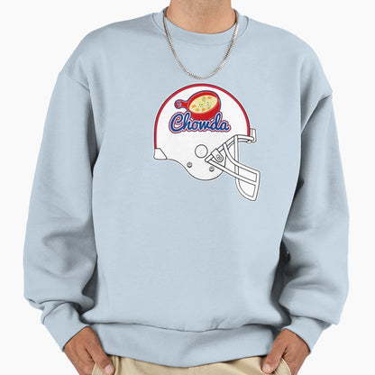 New England Clam Chowda Helmet Sweatshirt - Fun Novelty Design Men Women - T-Shirt, Sweatshirt, Hoodie