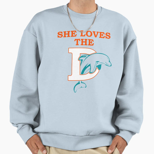Funny She Loves Miami D Pro Sweatshirt - Aesthetic Graphic for Adults - T-Shirt, Sweatshirt, Hoodie