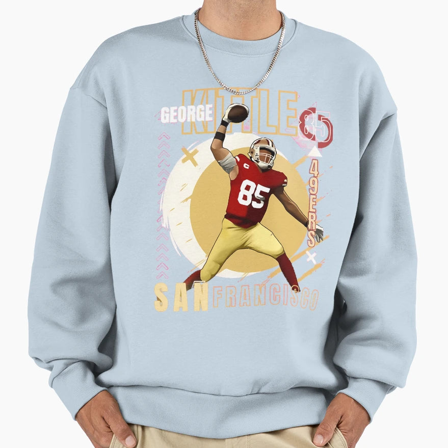 George Krieger Sport Kittle Heart Sweatshirt - Streetwear Style Unisex - T-Shirt, Sweatshirt, Hoodie