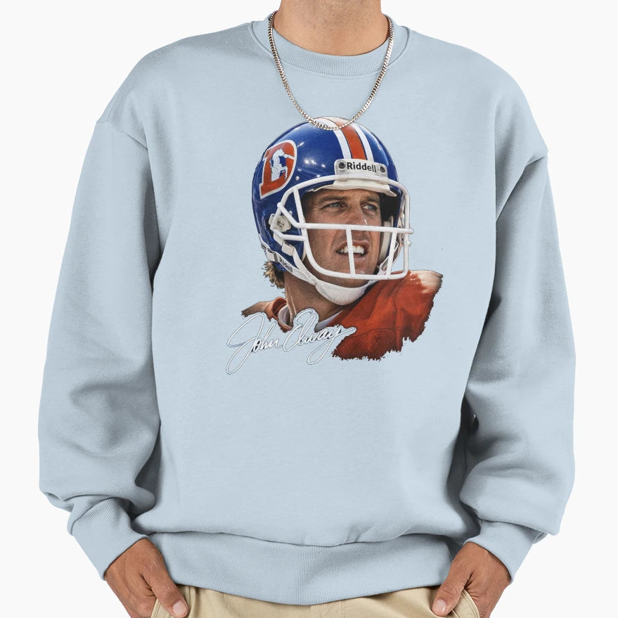 John Elway Denver Broncos Sweatshirt - Minimalist Print Men Women - T-Shirt, Sweatshirt, Hoodie