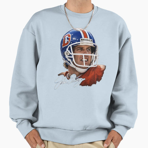 John Elway Denver Broncos Sweatshirt - Minimalist Print Men Women - T-Shirt, Sweatshirt, Hoodie