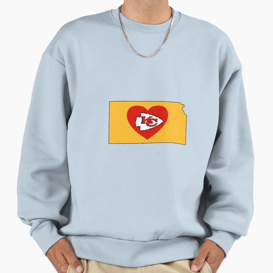 Kansas Team Logo Sweatshirt - Custom Art Print for Adults - T-Shirt, Sweatshirt, Hoodie