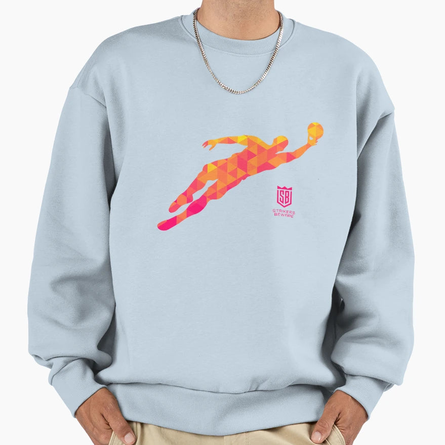 Diving Goal Keeper Geometric Warm Sweatshirt - Fun Novelty Design Unisex - T-Shirt, Sweatshirt, Hoodie