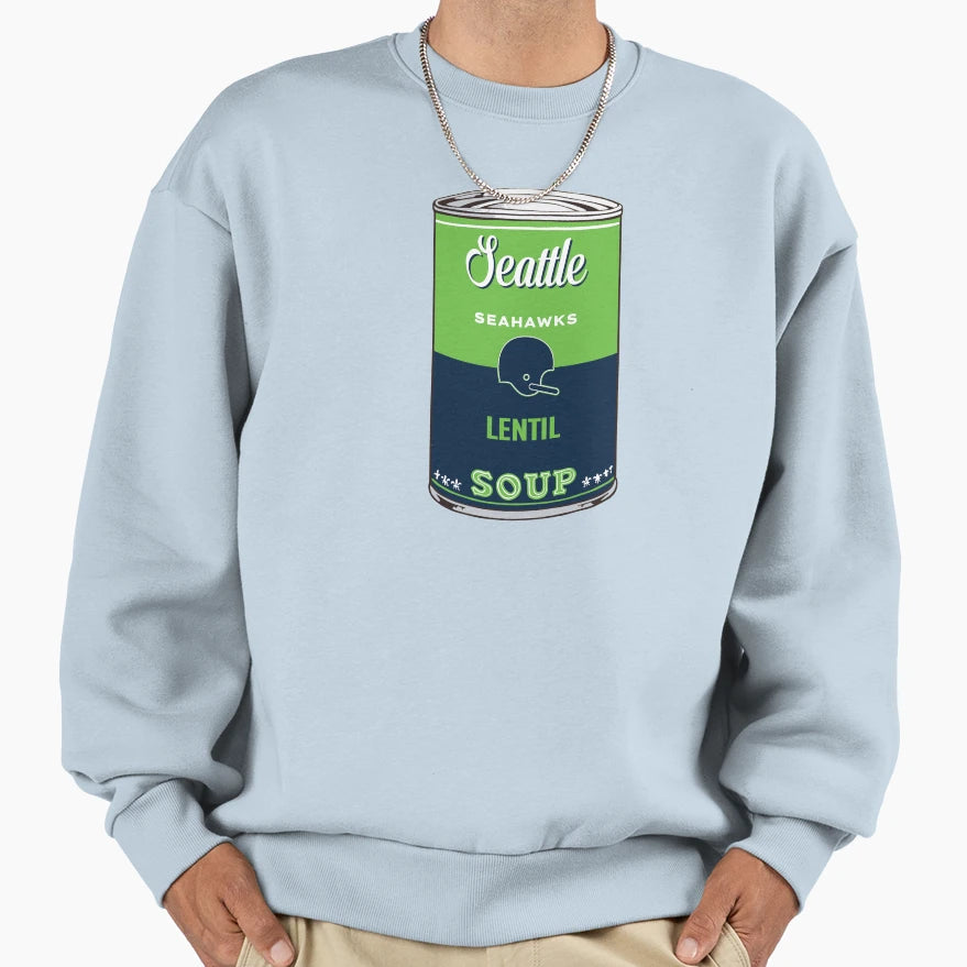 Seattle Seahawks Soup Can Sweatshirt - Graphic Print for Adults - T-Shirt, Sweatshirt, Hoodie