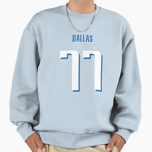 Luka Doncic 77 Dallas Sweatshirt - Aesthetic Graphic for Adults - T-Shirt, Sweatshirt, Hoodie