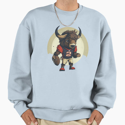 Bison Football Sweatshirt - Streetwear Style for Adults - T-Shirt, Sweatshirt, Hoodie