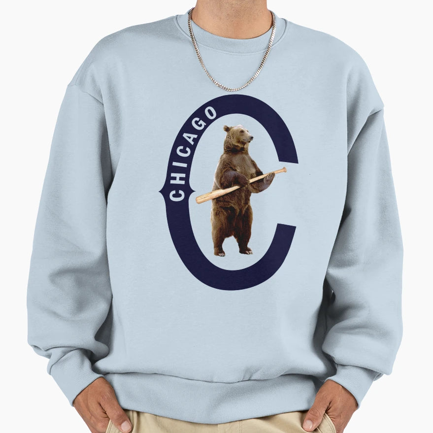 Bear Bat Sweatshirt - Graphic Print Unisex - T-Shirt, Sweatshirt, Hoodie