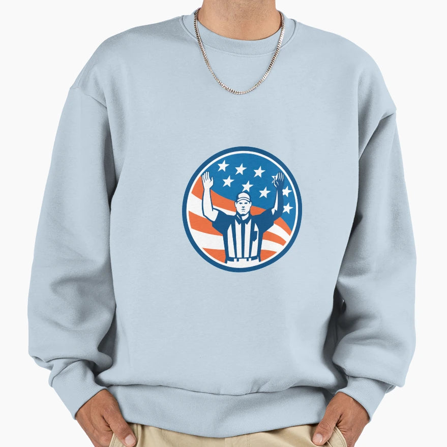 American Football Referee Sweatshirt - Casual Everyday Wear for Adults - T-Shirt, Sweatshirt, Hoodie