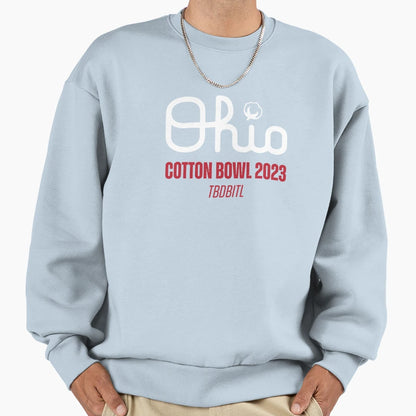 Cotton Dotting I White Red Sweatshirt - Custom Art Print for Adults - T-Shirt, Sweatshirt, Hoodie