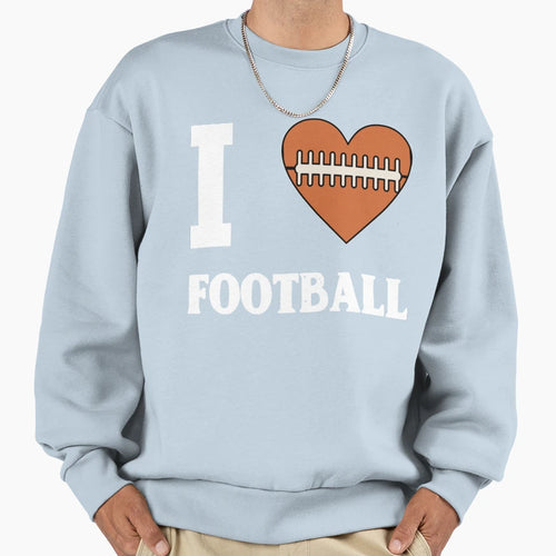 I Love Football T-Shirt - Custom Art Print for Adults - T-Shirt, Sweatshirt, Hoodie