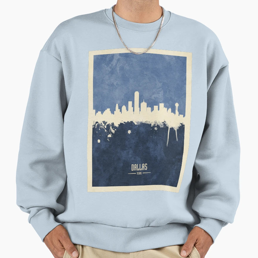 Dallas Texas Skyline Sweatshirt - Novelty Apparel for Adults - T-Shirt, Sweatshirt, Hoodie