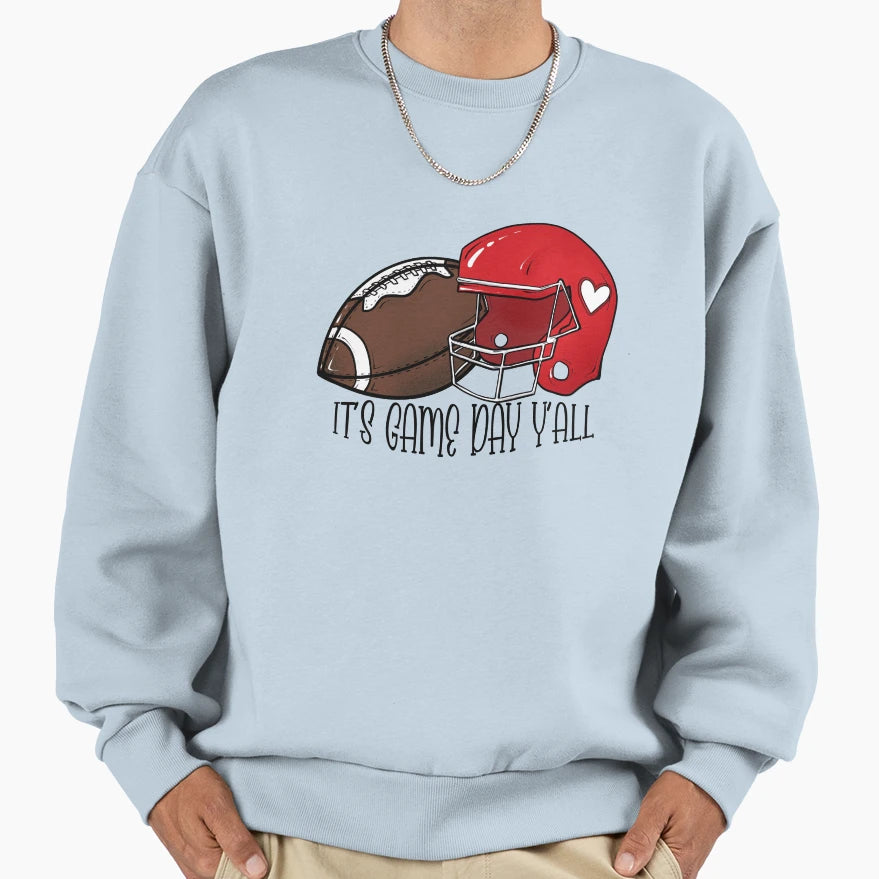 Football Its Game Day Yall Sweatshirt - Unique Graphic Men Women - T-Shirt, Sweatshirt, Hoodie