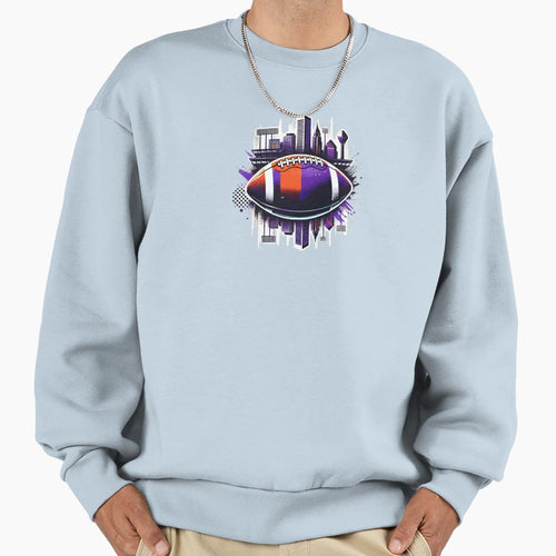 Baltimore Ravens Skyline Sweatshirt - Trendy Graphic Unisex - T-Shirt, Sweatshirt, Hoodie