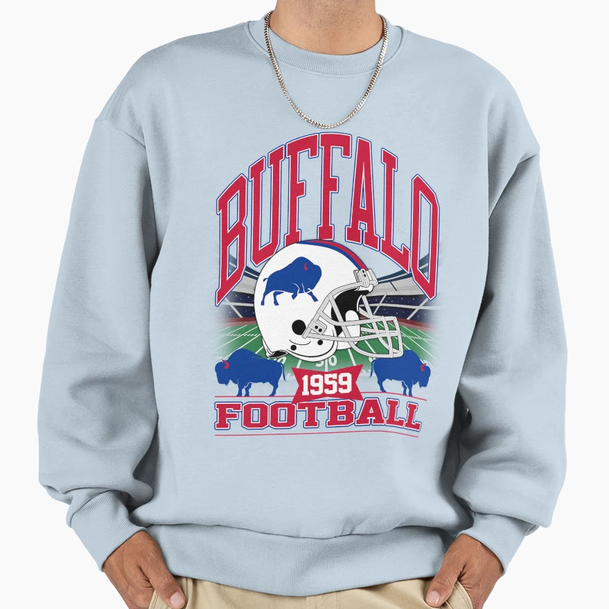 Buffalo Football Gridiron Legacy V2 Sweatshirt - Custom Art Print Men Women - T-Shirt, Sweatshirt, Hoodie