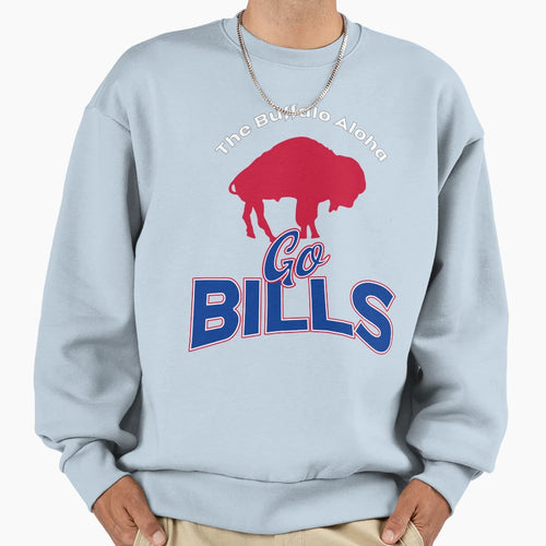 Go Bills Buffalo Aloha Sweatshirt - Casual Everyday Wear Unisex - T-Shirt, Sweatshirt, Hoodie