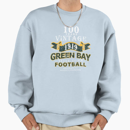 Green Bay Football Fan 1919 100 Sweatshirt - Fun Novelty Design for Adults - T-Shirt, Sweatshirt, Hoodie