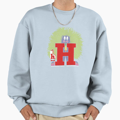 Letter People Mr H Sweatshirt - Unique Graphic for Adults - T-Shirt, Sweatshirt, Hoodie