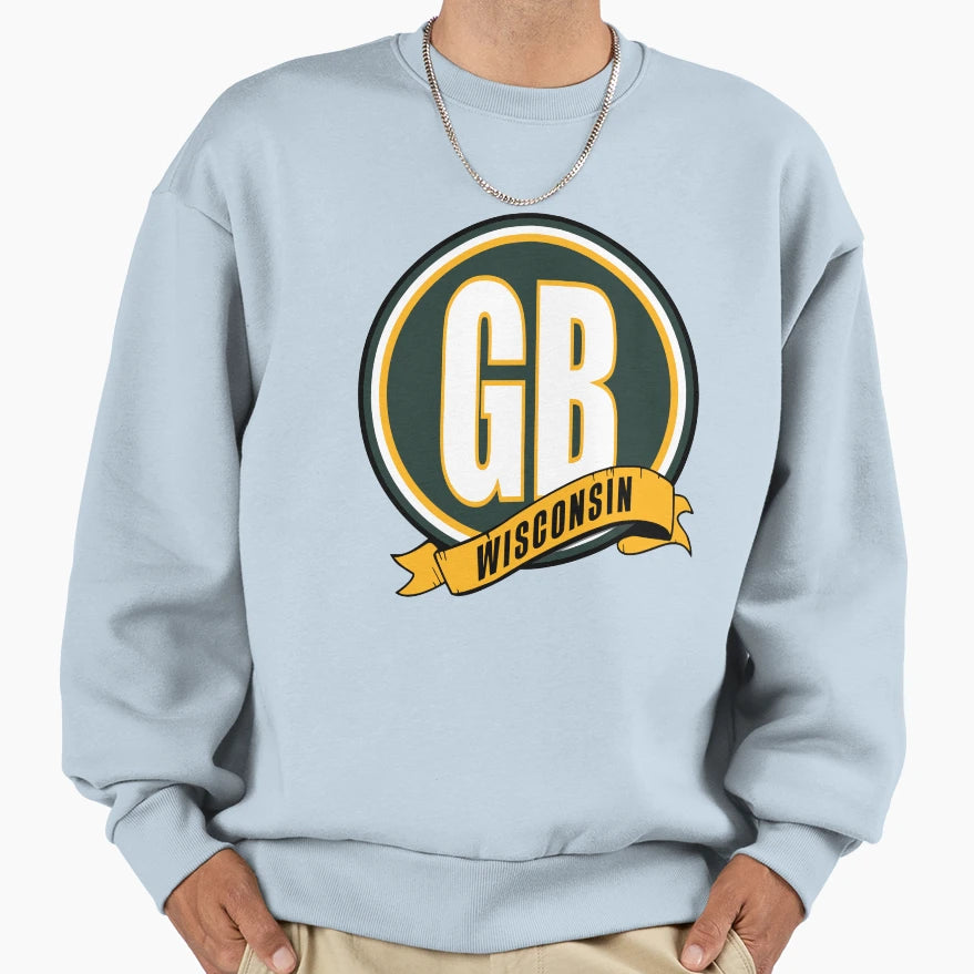Gb Banner Circle Sweatshirt - Unique Graphic Unisex - T-Shirt, Sweatshirt, Hoodie