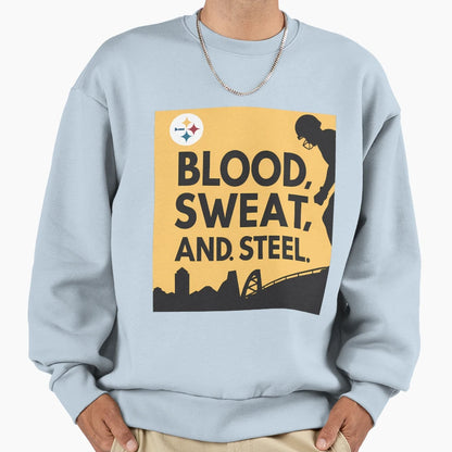 Grit Glory Steel Citys Athletic Sweatshirt - Unique Graphic for Adults - T-Shirt, Sweatshirt, Hoodie