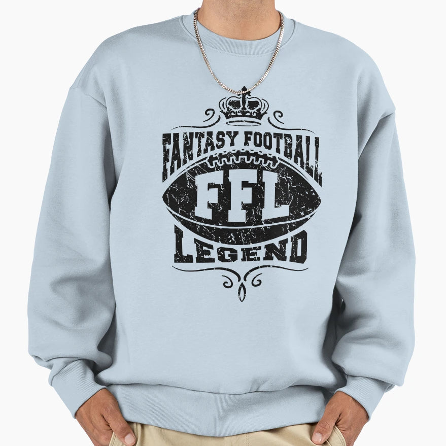 Fantasy Football Legend Ffl Sweatshirt - Trendy Graphic Unisex - T-Shirt, Sweatshirt, Hoodie