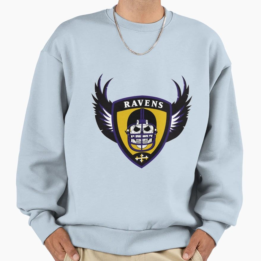 Ravens Skull Sweatshirt - Graphic Print for Adults - T-Shirt, Sweatshirt, Hoodie