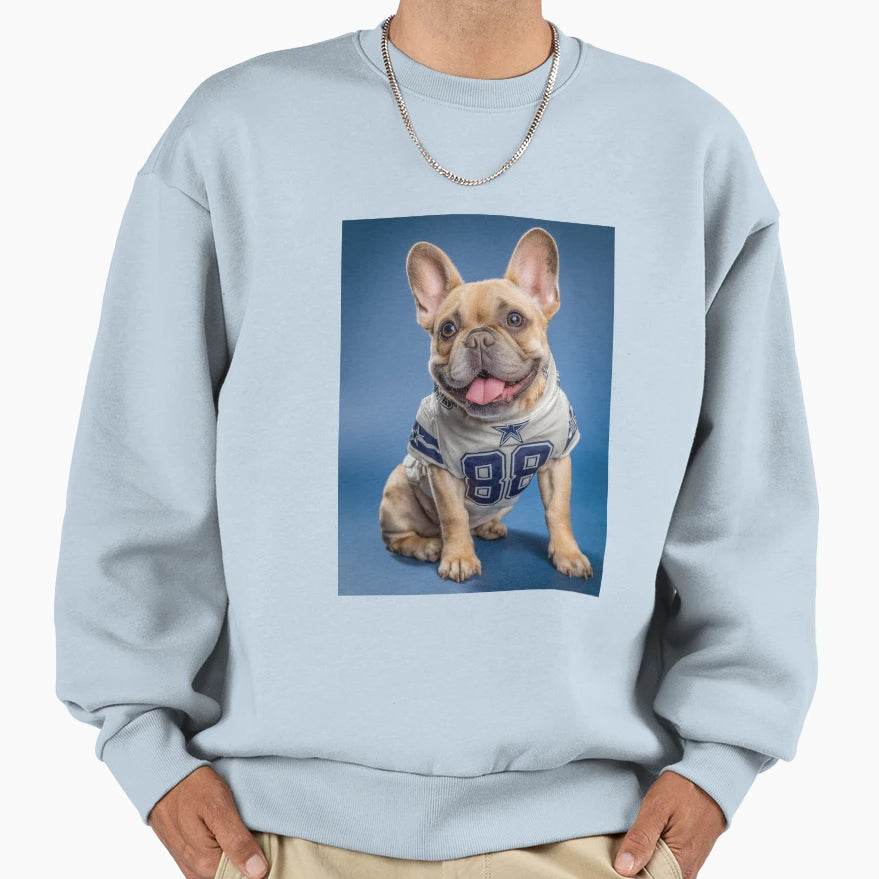 Frenchie Dallas Cowboys Jersey Sweatshirt - Casual Everyday Wear for Adults - T-Shirt, Sweatshirt, Hoodie