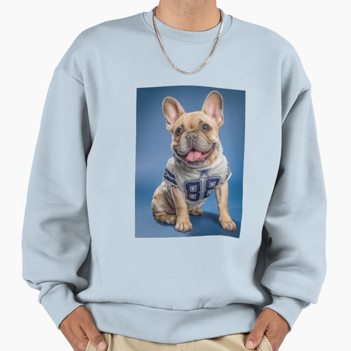 Frenchie Dallas Cowboys Jersey Sweatshirt - Casual Everyday Wear for Adults - T-Shirt, Sweatshirt, Hoodie