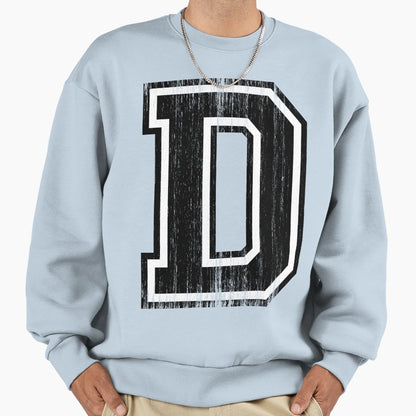 Big Varsity Letter D Sweatshirt - Streetwear Style for Adults - T-Shirt, Sweatshirt, Hoodie