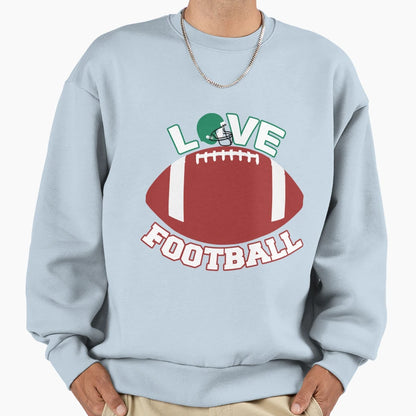 Love Football Sweatshirt - Custom Art Print for Adults - T-Shirt, Sweatshirt, Hoodie