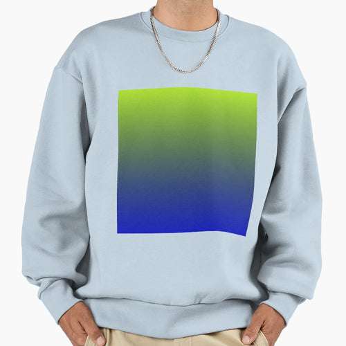 Green Blue Aesthetic Gradient Sweatshirt - Custom Art Print for Adults - T-Shirt, Sweatshirt, Hoodie