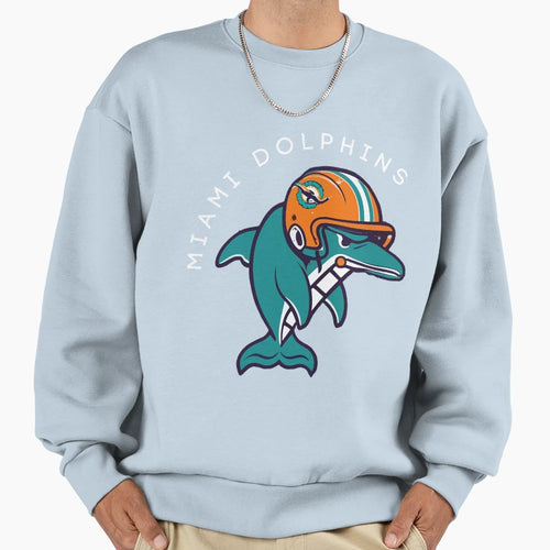 Art Miami Dolphins Sweatshirt - Casual Everyday Wear for Adults - T-Shirt, Sweatshirt, Hoodie