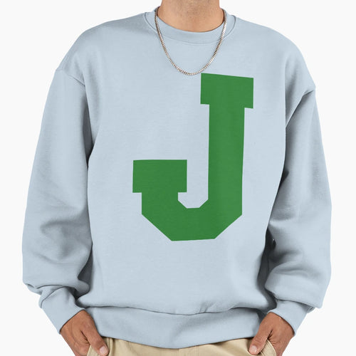 Alphabet Green J Sports Letter J Sweatshirt - Custom Art Print for Adults - T-Shirt, Sweatshirt, Hoodie