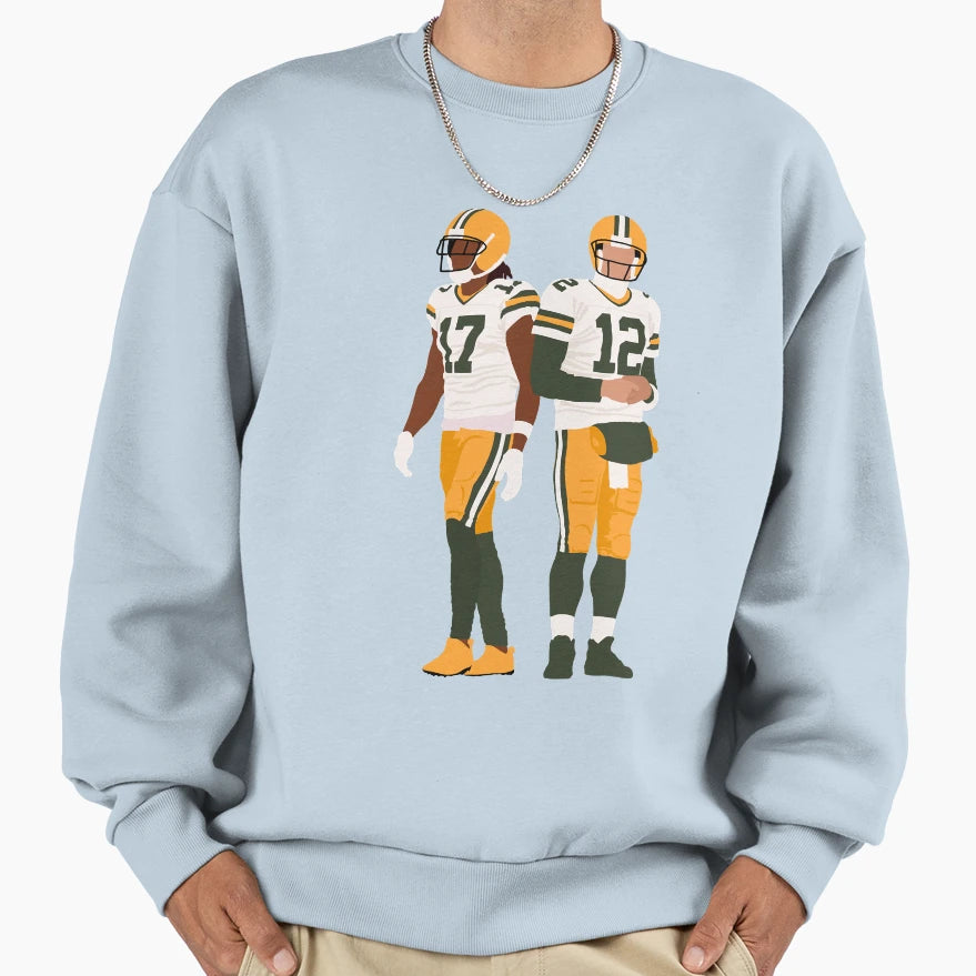 Davante Rodgers Illustration Sweatshirt - Casual Everyday Wear Men Women - T-Shirt, Sweatshirt, Hoodie