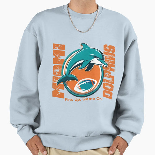 Art Miami Dolphins Sweatshirt - Unique Graphic for Adults - T-Shirt, Sweatshirt, Hoodie