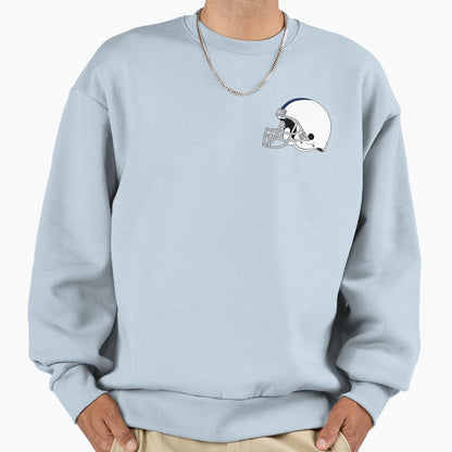 Football Helmet Sweatshirt - Casual Everyday Wear Unisex - T-Shirt, Sweatshirt, Hoodie