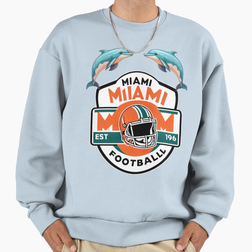 Football Miami Dolphins Sweatshirt - Trendy Graphic for Adults - T-Shirt, Sweatshirt, Hoodie