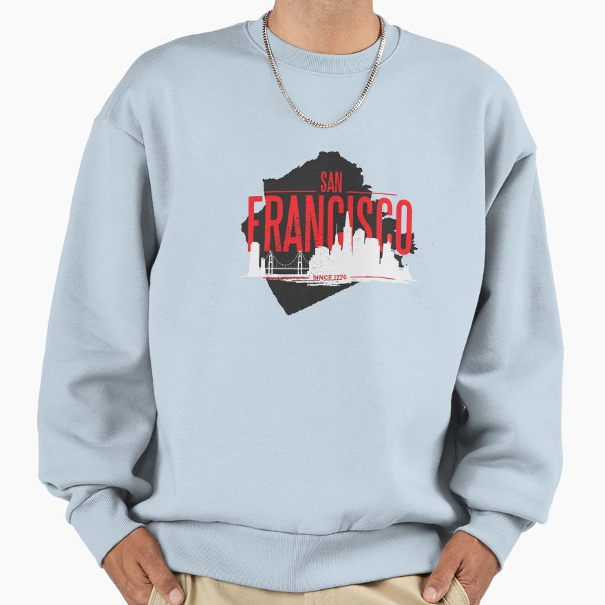 San Francisco Skyline Souvenir T-Shirt - Streetwear Style for Adults - T-Shirt, Sweatshirt, Hoodie