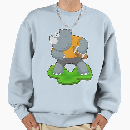 Rhino American Football Sweatshirt - Minimalist Print for Adults - T-Shirt, Sweatshirt, Hoodie