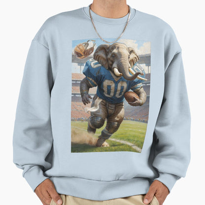 Copy Old School Gridiron Elephant Sweatshirt - Custom Art Print for Adults - T-Shirt, Sweatshirt, Hoodie