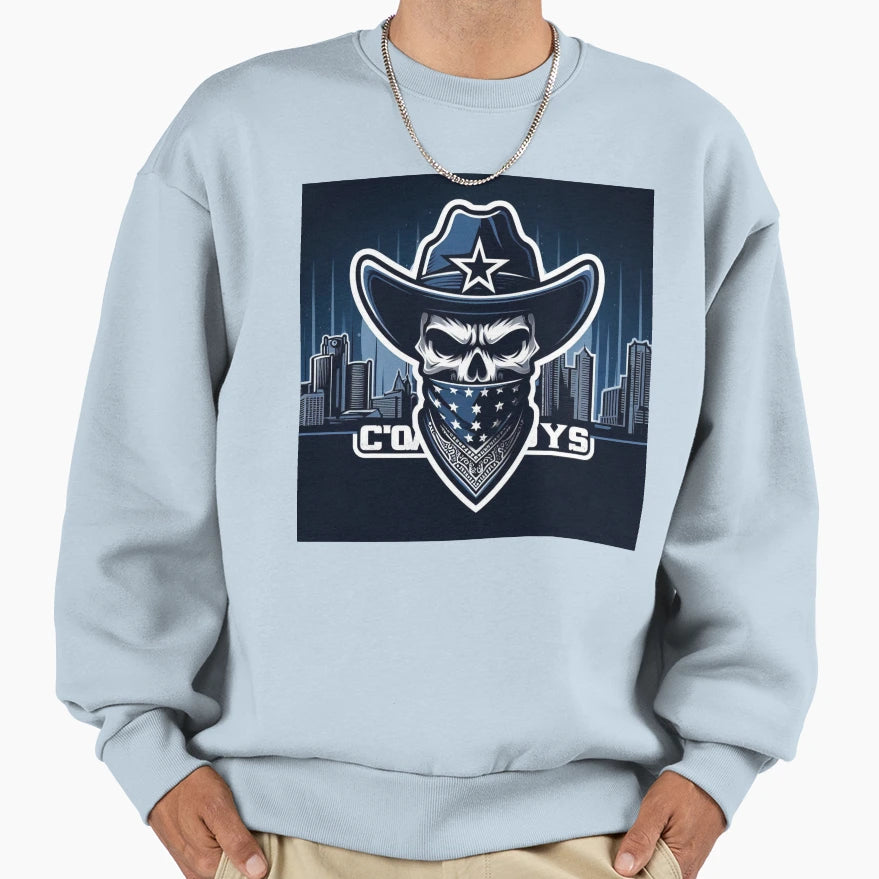 Rebel Rider Skull Cowboy Collection Sweatshirt - Streetwear Style Men Women - T-Shirt, Sweatshirt, Hoodie