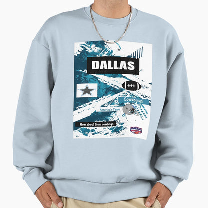 American Football Dallas Sweatshirt - Minimalist Print for Adults - T-Shirt, Sweatshirt, Hoodie
