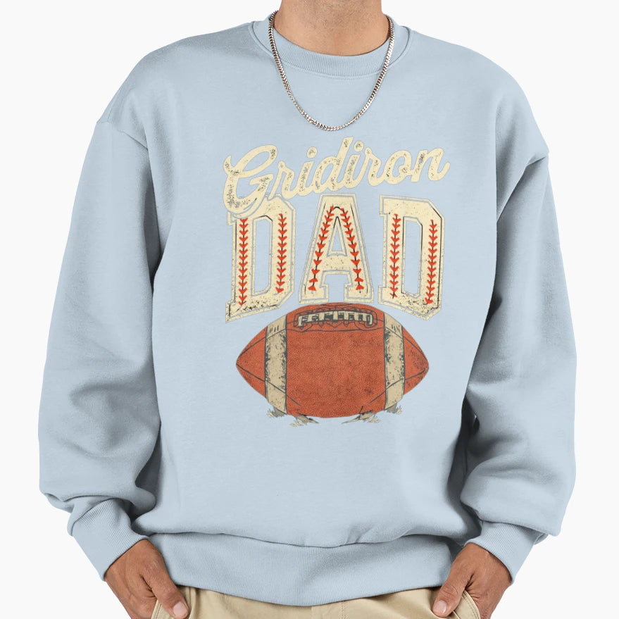 Football Dad Fathers Day Sweatshirt - Custom Art Print Unisex - T-Shirt, Sweatshirt, Hoodie
