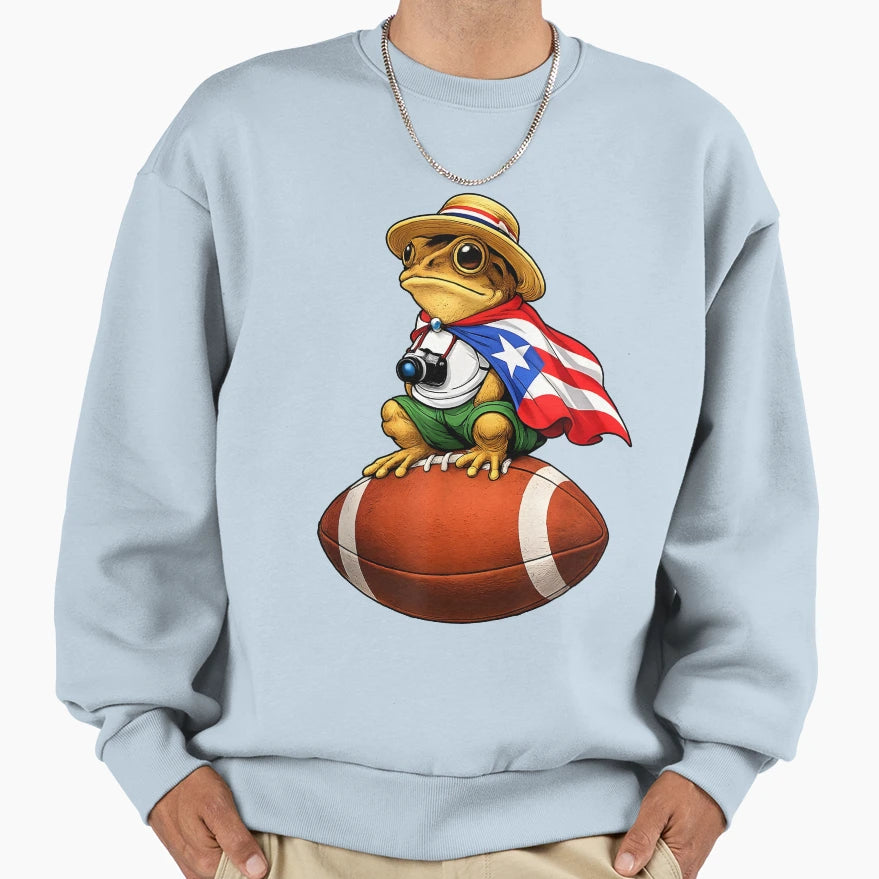 Coqui Frog Puerto Rico Flag Sweatshirt - Casual Everyday Wear for Adults - T-Shirt, Sweatshirt, Hoodie