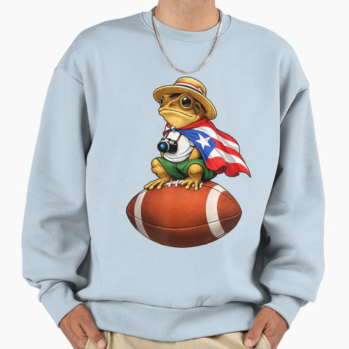 Coqui Frog Puerto Rico Flag Sweatshirt - Casual Everyday Wear for Adults - T-Shirt, Sweatshirt, Hoodie